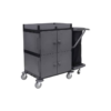 Housekeeping Trolley D - Double with Base, Gray