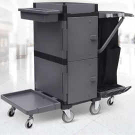 Housekeeping Trolley E- Single with Base, Gray