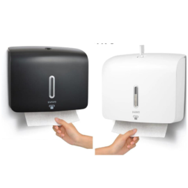 Hand Paper Towel Dispenser-MediumBlack and White