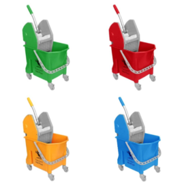 FCCE Commercial Mop Bucket Down Press- 25LRed,Yellow,Green Blue